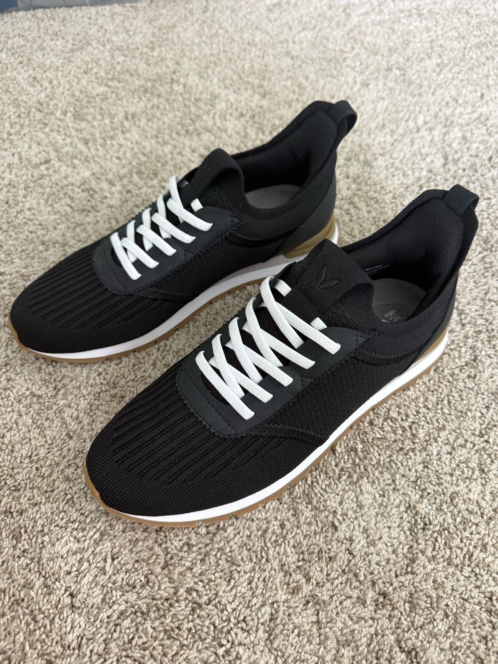 VIVAIA Mix-Texture Slip-On Sneakers (Astra) in Black Size 41 Womens 9.5 Mens 8